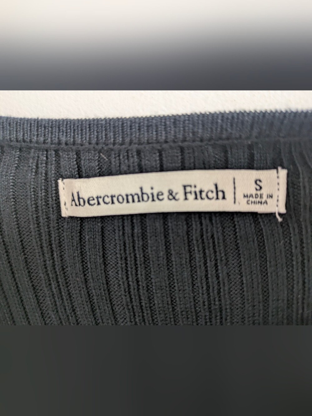 Abercrombie & Fitch Ribbed Mini Dress Size Small Black Cross Back Straps EUC - Picture 9 of 10